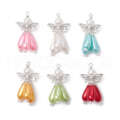 ABS Plastic Imitation Pearl Pendants PALLOY-JF03665-1