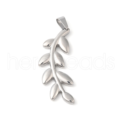 304 Stainless Steel Pendants STAS-D052-02P-1