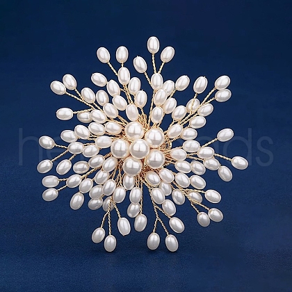 Flower Alloy Brooches for Backpack Clothes PW-WGD48A8-05-1