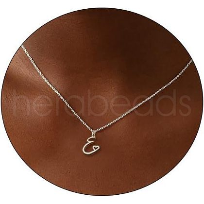 Fashionable Brass Letter Heart Pendant Necklaces for Women FS-WGD0E1D-31-1