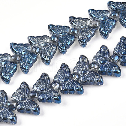Electroplate Glass Beads Strands EGLA-N012-04N-1