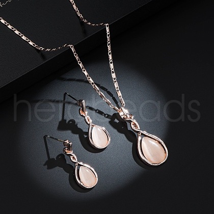 Alloy Cat Eye Jewelry Sets FS-WGA72DD-01-1