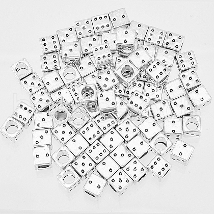 DICOSMETIC 100Pcs Tibetan Style Alloy European Beads TIBE-DC0001-02-1