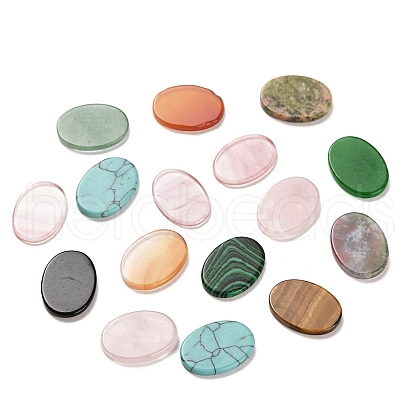 Natural & Synthetic Mixed Gemstone Cabochons G-M424-12-1