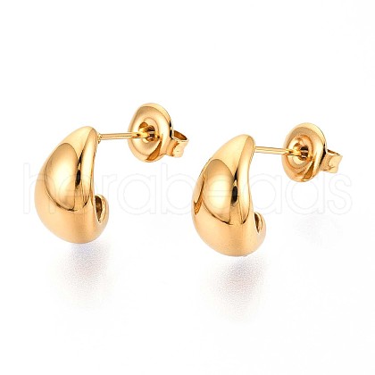 304 Stainless Steel Stud Earrings EJEW-T047-08G-1