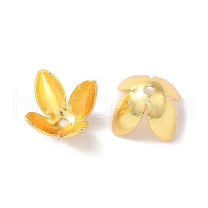 Rack Plating Brass Flower Bead Caps KK-K381-06A-G01-1