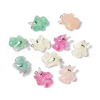 Translucent Resin Pendants RESI-I047-01C-1