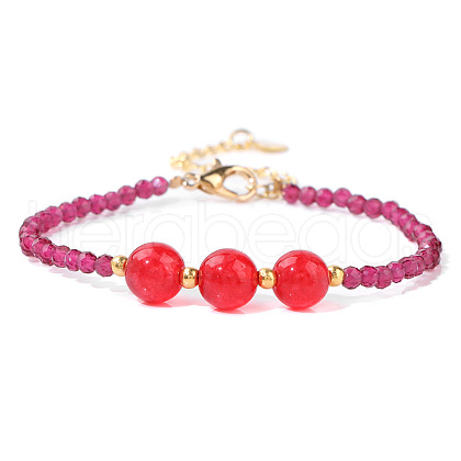 Round Natural Agate Beaded Bracelets ZS3051-8-1
