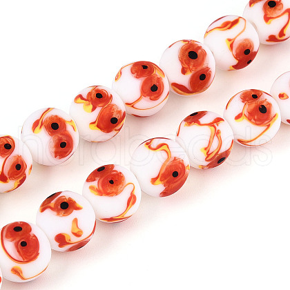 Handmade Lampwork Beads Strands LAMP-N028-05A-1