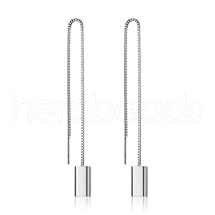 Stainless Steel Cube Dangle Earrings for Women QY2201-2-1