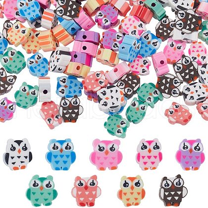 SUNNYCLUE 180Pcs 10 Colors Handmade Polymer Clay Beads CLAY-SC0001-87-1