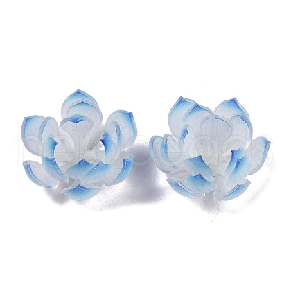 Simulation Lotus Shape Acrylic Bead Caps SACR-A008-06A-1