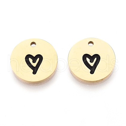 304 Stainless Steel Enamel Charms STAS-T064-69G-02-1