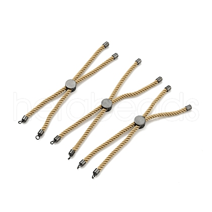 Half Finished Twisted Milan Rope Slider Bracelets FIND-G032-01B-01-1