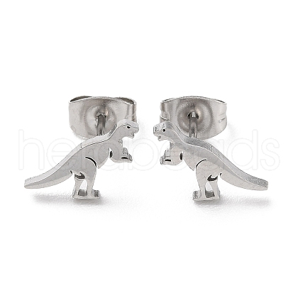 Non-Tarnish 304 Stainless Steel Stud Earrings EJEW-B022-01B-1
