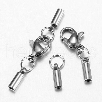Tarnish Resistant 304 Stainless Steel Lobster Claw Clasps STAS-G075-07A-1