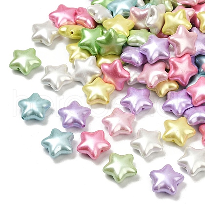 Opaque Acrylic Imitation Pearl Beads OACR-B031-53-1
