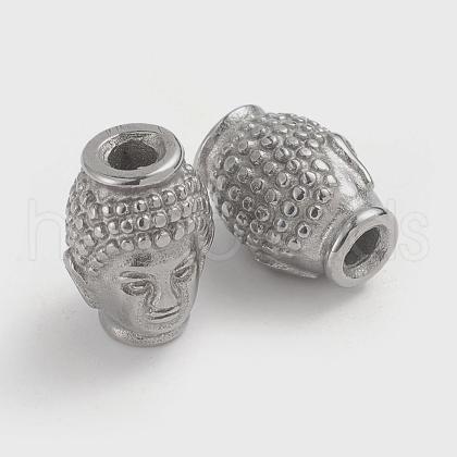 Buddhist 304 Stainless Steel Beads STAS-F237-08P-1