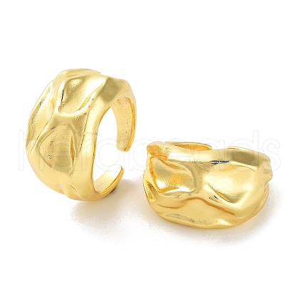 Brass Open Cuff Ring RJEW-E292-06G-1