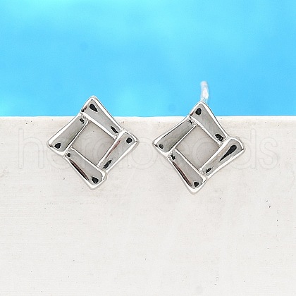 S925 Sterling Silver Stud Earrings EJEW-P305-01A-P-1