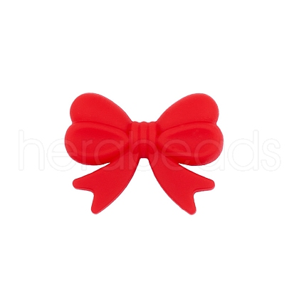 Bowknot Food Grade Silicone Beads PW-WG39907-07-1