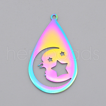 Ion Plating(IP) 201 Stainless Steel Pendants STAS-S105-LA525-1
