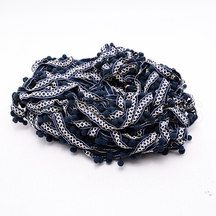 Ethnic Style Trim Fringe Ribbon Ball OCOR-WH0057-14-1