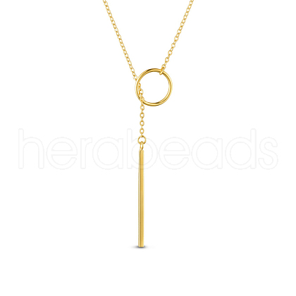 SHEGRACE 925 Sterling Silver Lariat Necklace JN645B-1