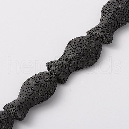 Natural Lava Rock Beads Strands G-O126-01-18-1