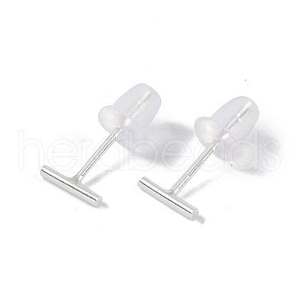 999 Fine Silver Stud Earrings for Women EJEW-S215-30S-02-1
