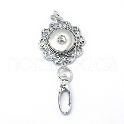 Alloy Rhinestone Snap Pendant Making PALLOY-Q315-01-1