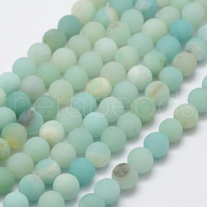 Natural Amazonite Beads Strands G-K209-03A-6mm-1
