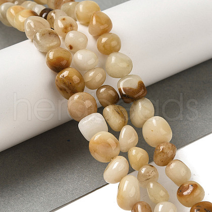 Natural Topaz Jade Beads Strands G-B078-D28-01-1