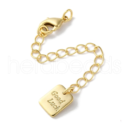 Brass Lobster Clasps & Ends with Chain KK-F880-34G-1