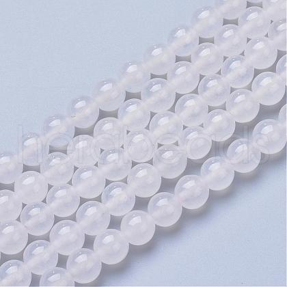 Natural White Jade Bead Strands G-S211-6mm-XL01-1