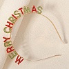 Christmas Theme Alloy Rhinestone Hair Bands for Woman Girls PW-WG47751-01-2