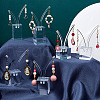 3Pcs 3 Sizes Transparent Acrylic Earring Display Stands EDIS-WH0022-08-4