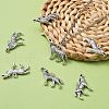 Tibetan Style Alloy Howling Wolf Pendants LF1753Y-4