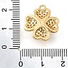 Brass Micro Pave Clear Cubic Zirconia Pendants KK-U065-02C-G-3