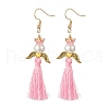 Angel 304 Stainless Steel Dangle Earrings EJEW-MZ00409-3
