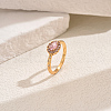 Brass Micro Pave Cubic Zirconia Finger Rings for Women NZ5142-3-1