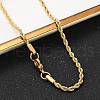 304 Stainless Steel Rope Chain Necklaces NJEW-M124-09G-1