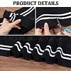 95% Polyester & 5% Stripe Pattern Elastic Fiber Ribbing Fabric for Cuffs FIND-WH0016-36C-5