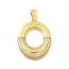Brass Micro Pave Cubic Zirconia Pendants KK-Z104-08G-1