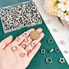   160Pcs 8 Styles 2-Hole CCB Plastic Beads Frame FIND-PH0020-76P-3