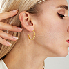 Fashionable Brass Twisted C-Shaped Stud Earrings VL8084-1