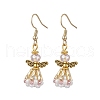 Angel Handmade Glass Seed Beads Dangle Earrings for Women EJEW-MZ00395-02-2