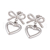 Non-Tarnish Bowknot 304 Stainless Steel Stud Earrings EJEW-A049-13P-1