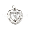 Brass Pave Natural White Shell Religion Pendants KK-S522-23P-B-1