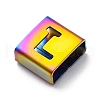 Ion Plating(IP) 304 Stainless Steel Square Slide Charms STAS-L132-23L-M-2